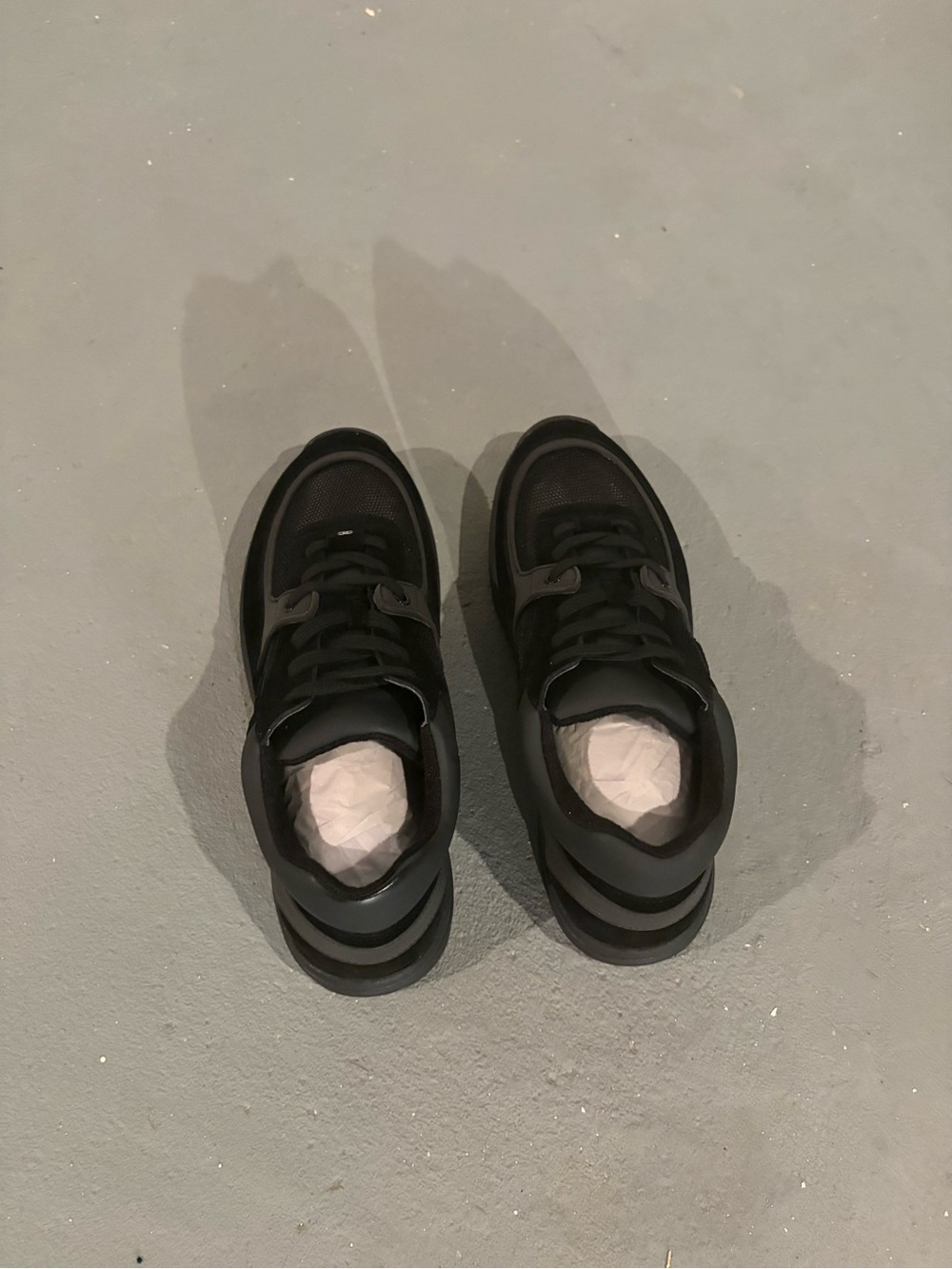 CHANEL All-Black CC Emblem Runner Sneakers - Picture 2 of 5